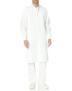 Red Kap Men's Gripper Front Spun Polyester Pocketless Butcher Coat With Knit Cuffs