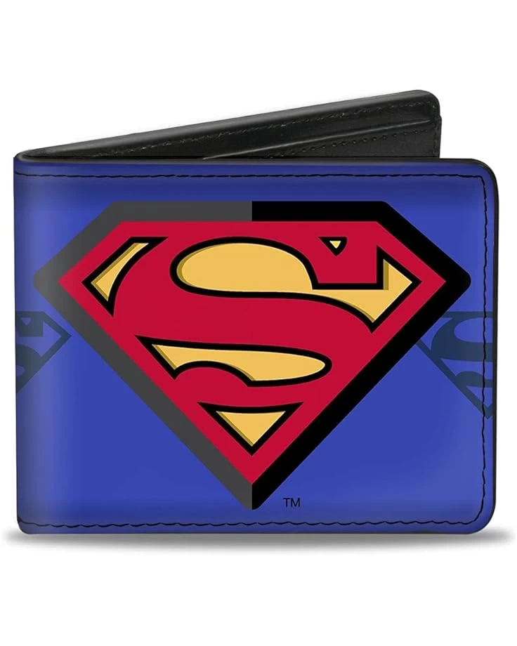 Buckle-Down Mens Buckle-down Pu Bifold - Superman Shield Centered/Shield Stripe Blues Bi Fold Wallet, Multicolor, 4.0 X 3.5 US 3 Buckle-Down Mens Buckle-down Pu Bifold - Superman Shield Centered/Shield Stripe Blues Bi Fold Wallet, Multicolor, 4.0 X 3.5 US