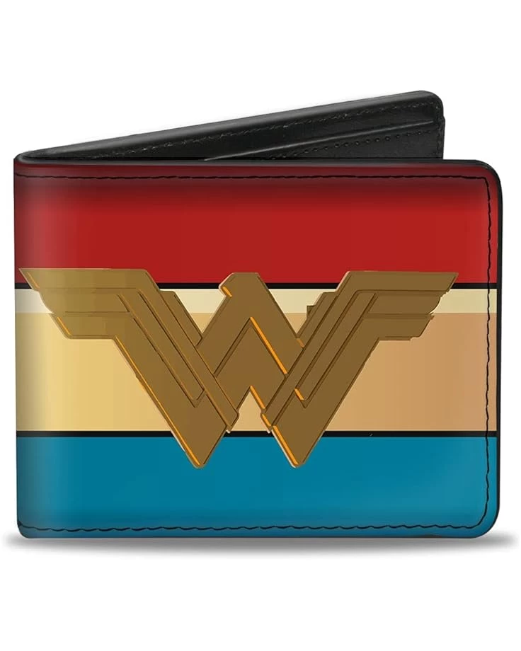 Buckle-Down Mens Buckle-down Pu Bifold - Wonder Woman 2017 Icon/Stripe Red/Golds/Blue Bi Fold Wallet, Multicolor, 4.0 X 3.5 US 3 Buckle-Down Mens Buckle-down Pu Bifold - Wonder Woman 2017 Icon/Stripe Red/Golds/Blue Bi Fold Wallet, Multicolor, 4.0 X 3.5 US