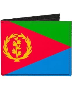 Buckle-Down Canvas Bi-fold Wallet-Eritrea Flag