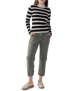 Sanctuary Lean In Button Shoulder Rib Top