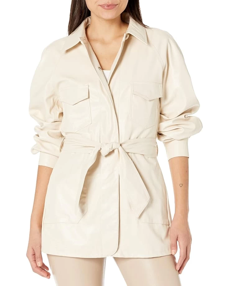 7 For All Mankind Faux Leather Cinch Balloon Jacket 3 7 For All Mankind Faux Leather Cinch Balloon Jacket