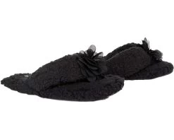 Jessica Simpson Women's Fluffy Plush Slide-On Sandal House Slippers With Memory Foam