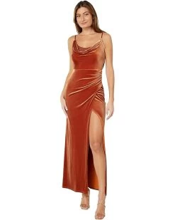 BCBGMAXAZRIA Stretch Velvet Evening Dress