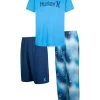 Hurley Kids Pajama Top, Shorts And Pants Three-Piece Set (Little Kids/Big Kids) -Fashion Clothing Store 712JNiX637L. AC SR736920