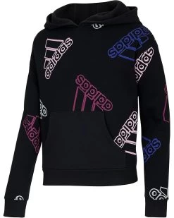 Adidas Kids All Over Print Fleece Hooded Pullover (Big Kids)