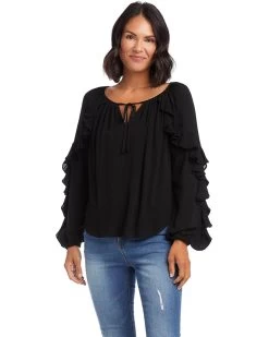 Karen Kane Ruffle Sleeve Top