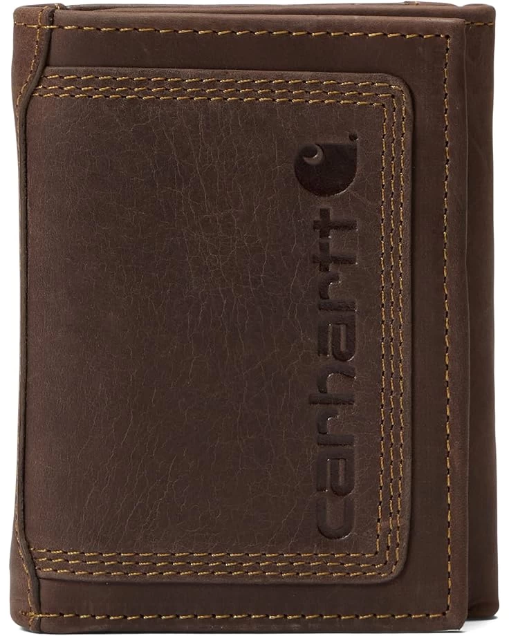 Carhartt Leather Triple-Stitched Trifold Wallet 3 Carhartt Leather Triple-Stitched Trifold Wallet
