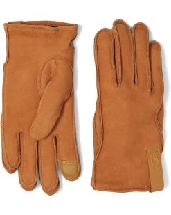 UGG Leather Clamshell Logo Gloves With Conductive Tech Palm