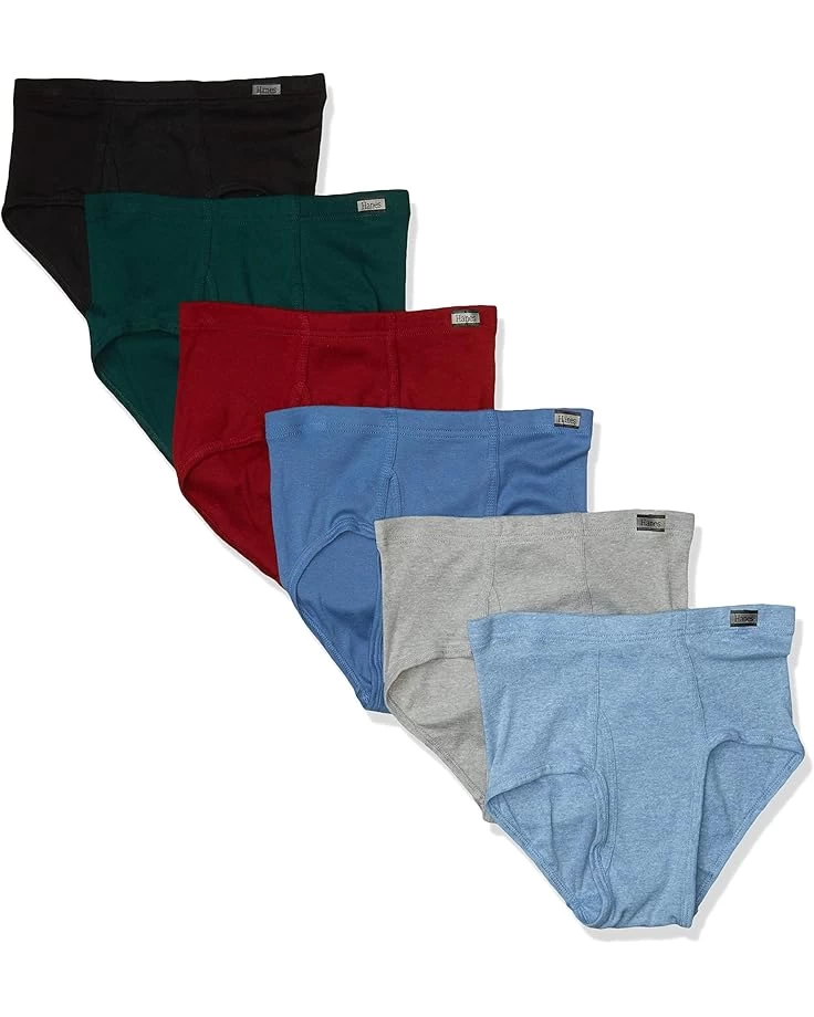 Hanes Men's Tagless Assorted Briefs With Fabric-Covered Waistband 3 Hanes Men's Tagless Assorted Briefs With Fabric-Covered Waistband