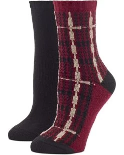 HUE Ecosoft Boot Socks Plaid 2-Pair Pack