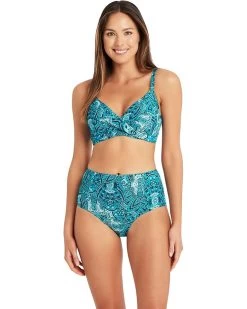 SEA LEVEL SWIM Bella Mare Twist Front DD/E Cup Bra Bikini Top Swimsuit