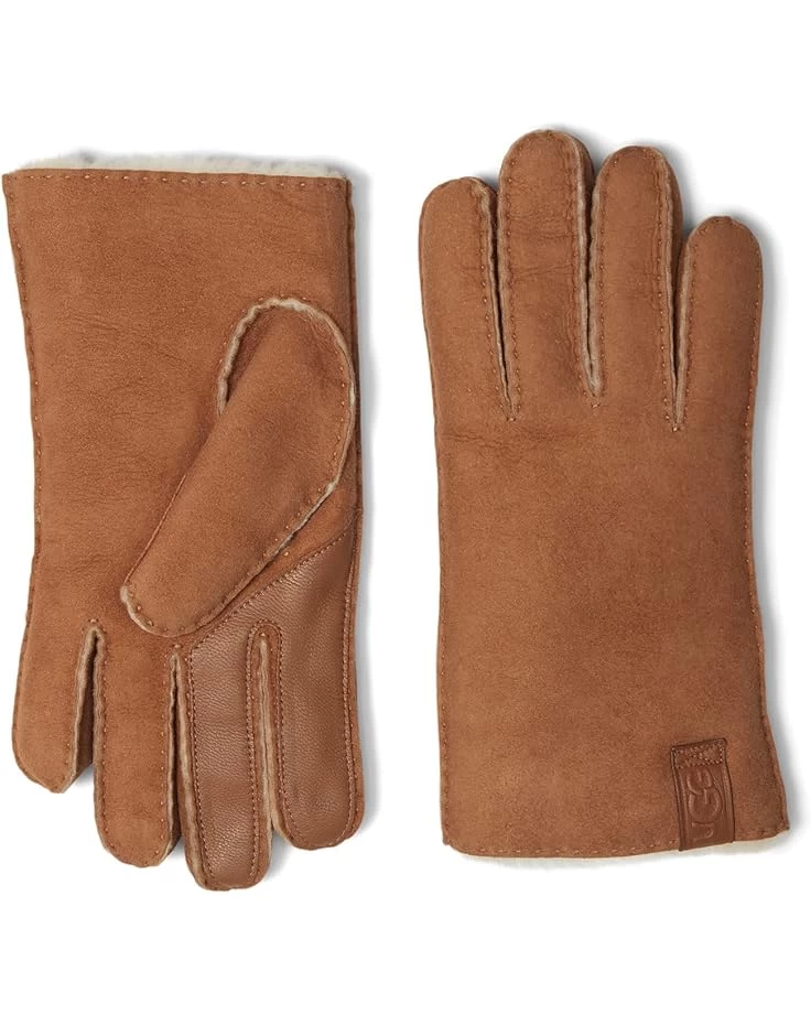 UGG Water Resistant Whipstitch Sheepskin Gloves With Conductive Tech Leather Palm 3 UGG Water Resistant Whipstitch Sheepskin Gloves With Conductive Tech Leather Palm