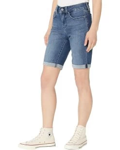 NYDJ Petite Briella Shorts Roll Cuff In Bluewell