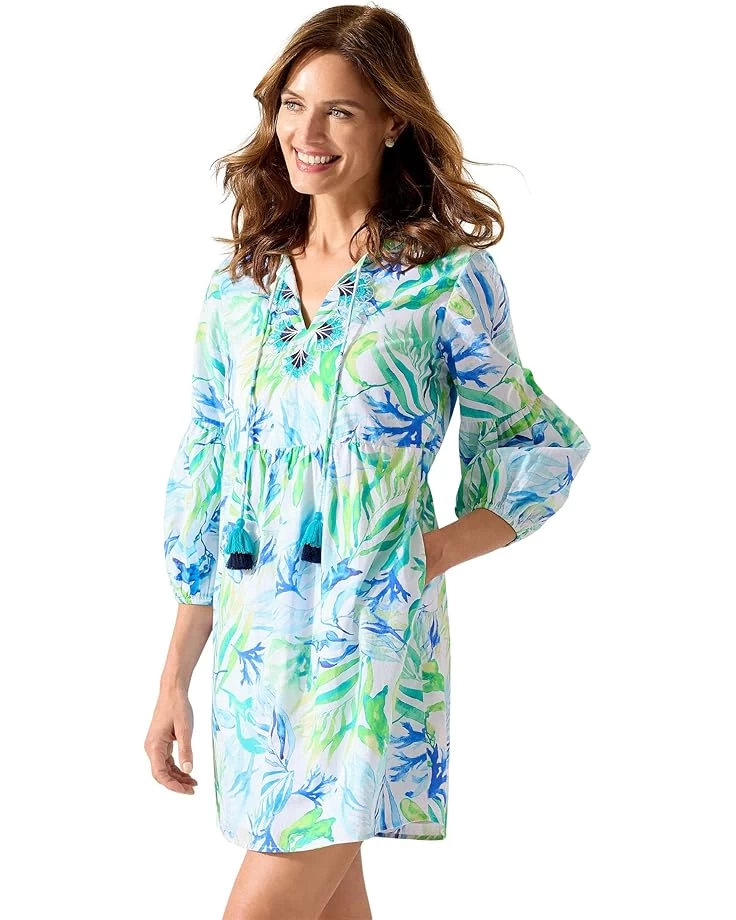 Tommy Bahama Sea Fronds Split-Neck Dress 3 Tommy Bahama Sea Fronds Split-Neck Dress