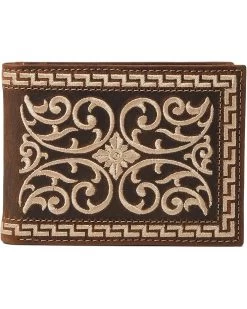 M&F Western Nocona Bifold Wallet Cream Embroidery