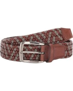 Torino Leather Co. 35 Mm Braided Leather & Linen Stretch
