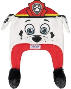 Nickelodeon Boys Winter Hat, Paw Patrol Marshall Squeeze And Flap Fun Cold Weather Beanie For Kids Age 4-7