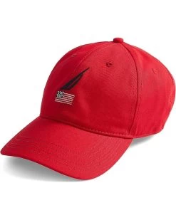 Nautica Men's American Flag Logo 6 Panel Baseball Cap