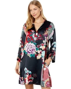 N By Natori Royal Garden - Satin Mandarin Sleepshirt