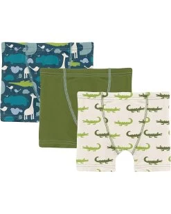 Kickee Pants Kids Print Boxer Briefs Set Of 3 (Little Kids/Big Kids)