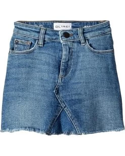 DL1961 Kids Mid Wash Minnie Skirt In Blue Rose (Big Kids)