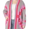NIC+ZOE Plus Size Checked Away Cardigan